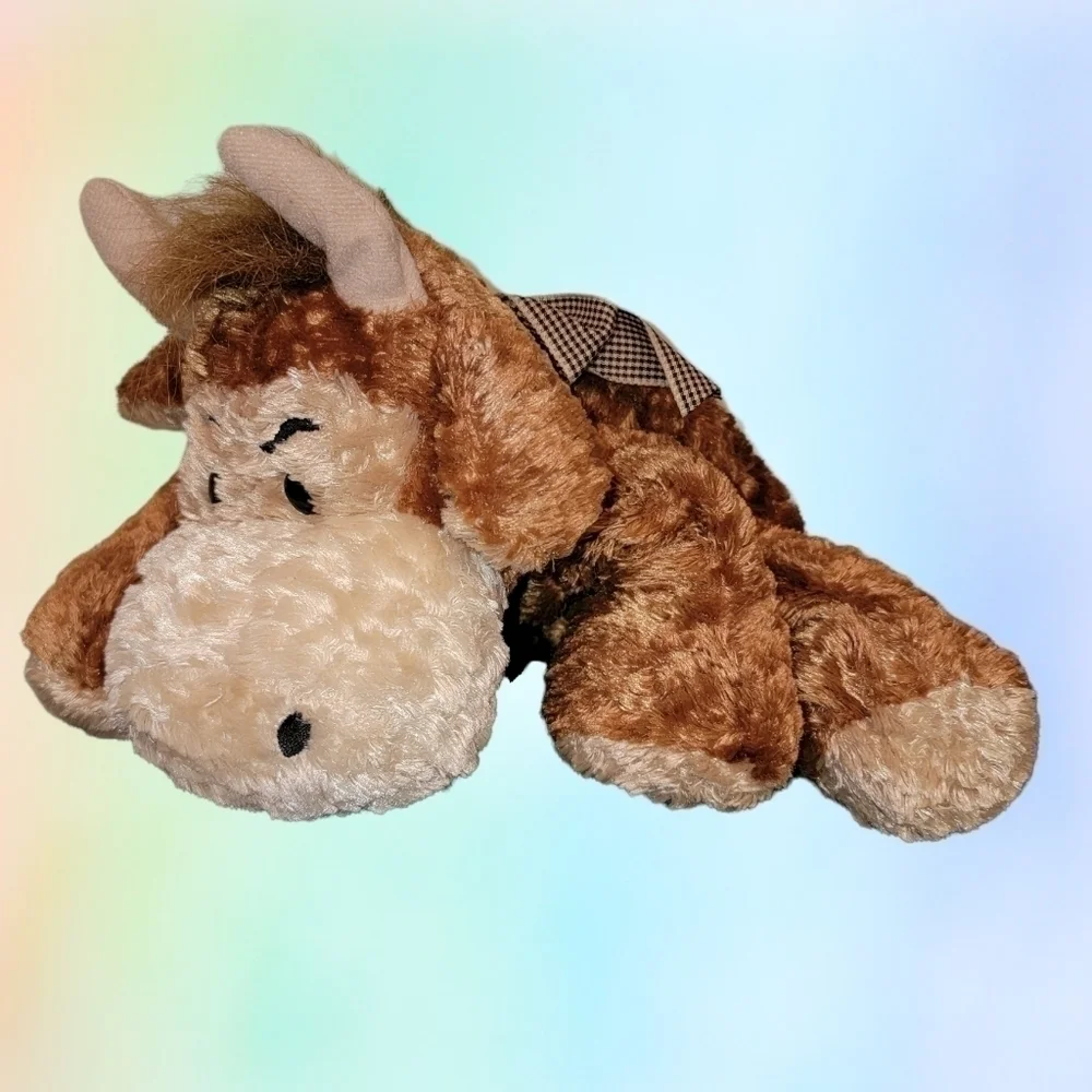 𝅺MARY Meyer Flip Flops Plush Cow Texas Longhorn bubba Bull Brown 2002 T37